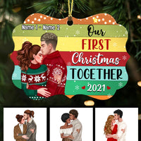 Personalized Christmas Couple MDF Benelux Ornament OB151 26O47 thumb 1