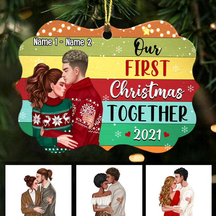 Personalized Christmas Couple MDF Benelux Ornament OB151 26O47 1