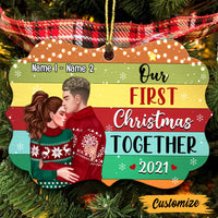 Personalized Christmas Couple MDF Benelux Ornament OB151 26O47 thumb 1