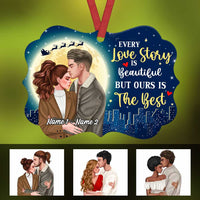 Personalized Our Love Story Couple Christmas Benelux Ornament OB153 23O57 thumb 1