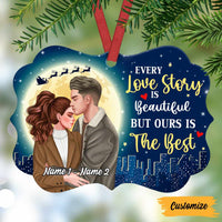 Personalized Our Love Story Couple Christmas Benelux Ornament OB153 23O57 thumb 1