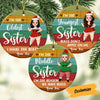 Personalized Sisters Friends Christmas Circle Ornament OB142 30O58 1