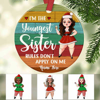 Personalized Sisters Friends Christmas Circle Ornament OB142 30O58 thumb 1