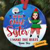 Personalized Sisters Friends Christmas Circle Ornament OB142 30O58 1