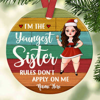 Personalized Sisters Friends Christmas Circle Ornament OB142 30O58 thumb 1