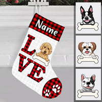 Personalized Dog Love Christmas Stocking OB145 81O47 thumb 1