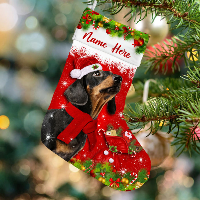 Personalized Dachshund Dog Christmas Stocking OB142 87O53 1