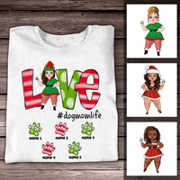 Personalized Love Dog Mom Christmas T Shirt OB152 30O36 thumb 1