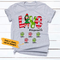 Personalized Love Dog Mom Christmas T Shirt OB152 30O36 thumb 1