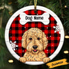 Personalized Dog Christmas Circle Ornament OB151 85O47 1