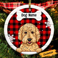 Personalized Dog Christmas Circle Ornament OB151 85O47 thumb 1