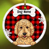 Personalized Dog Christmas Circle Ornament OB151 85O47 1
