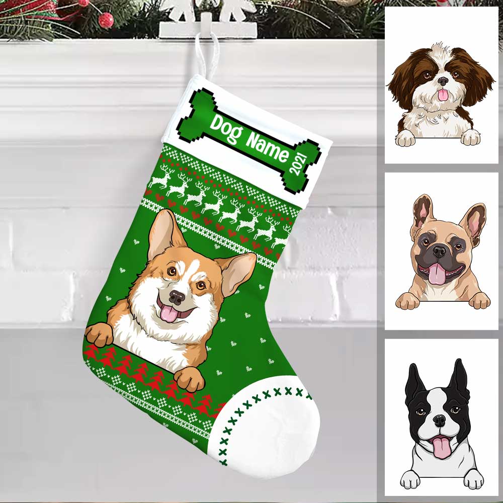 Personalized Dog Christmas Stocking OB154 30O58