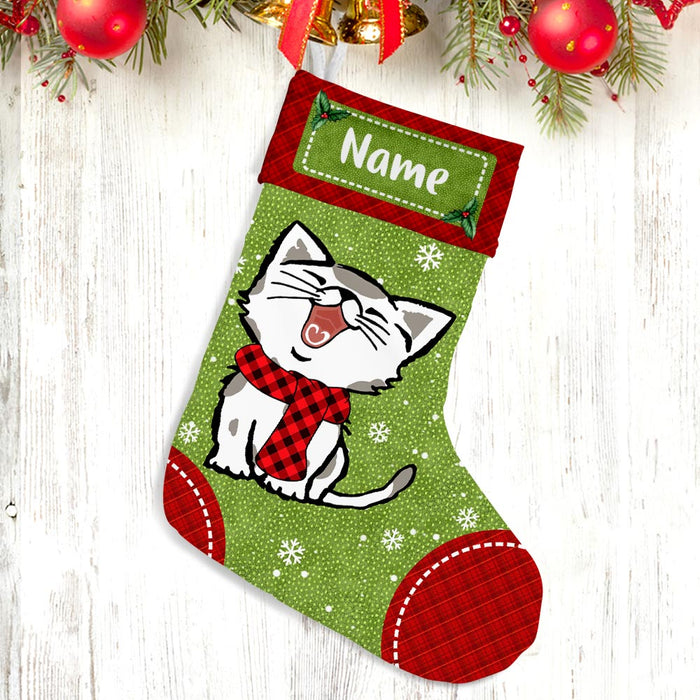 Personalized Cat Meowy Christmas Stocking OB153 81O47 1