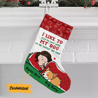 Personalized Dog Mom Peopley Outside Christmas Stocking OB154 95O57 thumb 1