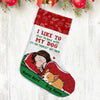 Personalized Dog Mom Peopley Outside Christmas Stocking OB154 95O57 1