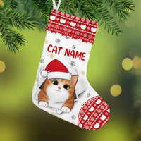 Personalized Christmas Cat Mom Said Stocking OB161 26O36 thumb 1