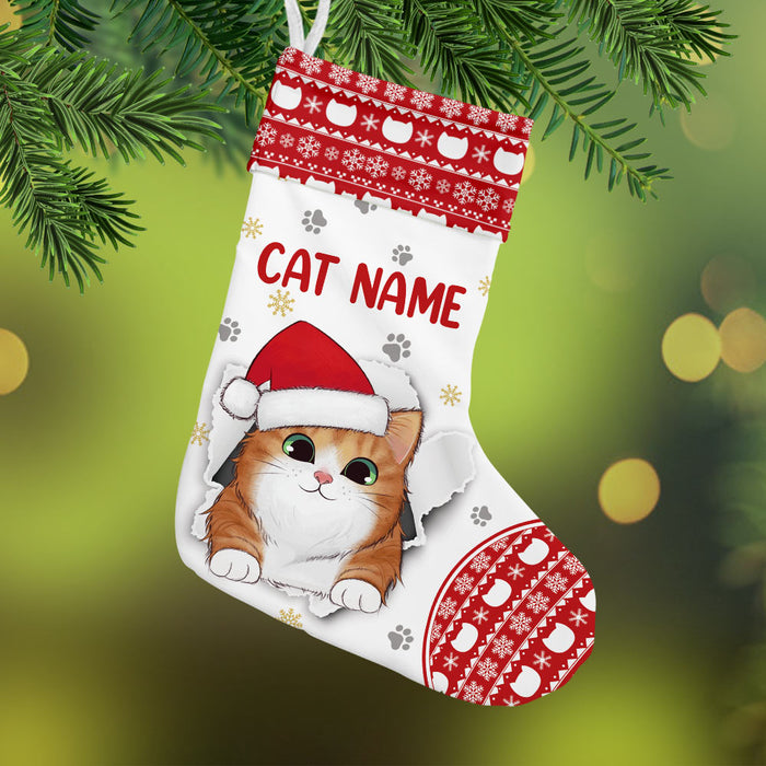 Personalized Christmas Cat Mom Said Stocking OB161 26O36 1