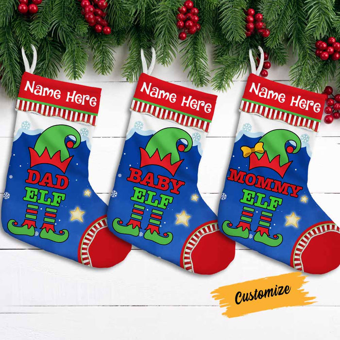 Personalized Christmas Elf Family Stocking OB161 30O58 1