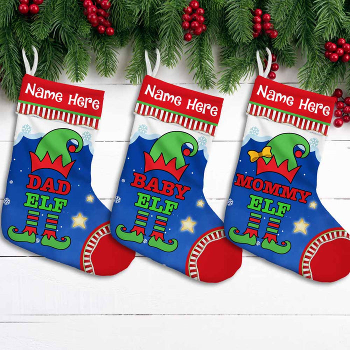Personalized Christmas Elf Family Stocking OB161 30O58 1