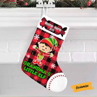 Personalized Grandson Christmas Elf Stocking OB155 30O58 thumb 1