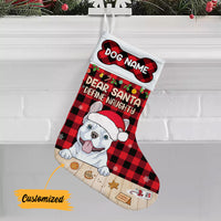 Personalized Christmas Dog Define Naughty Stocking OB153 26O57 thumb 1