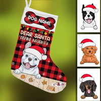 Personalized Christmas Dog Define Naughty Stocking OB153 26O57 thumb 1