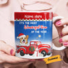 Personalized Dog Red Truck Christmas Mug SB105 87O58 1