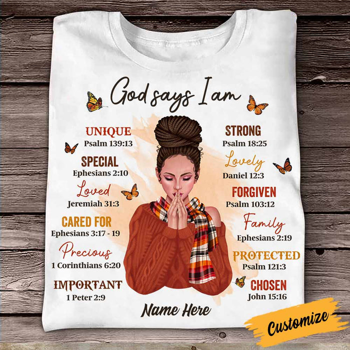 Personalized Fall God Says T Shirt SB242 30O58 1