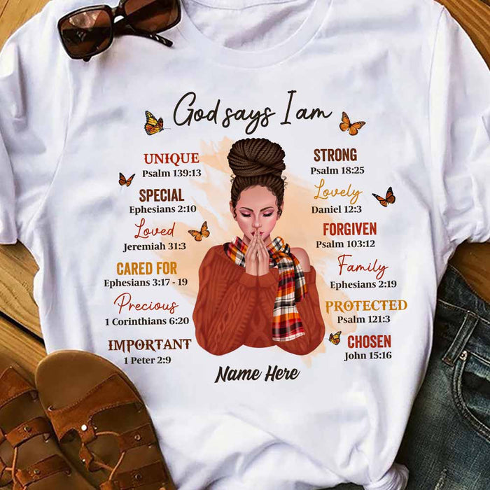 Personalized Fall God Says T Shirt SB242 30O58 1