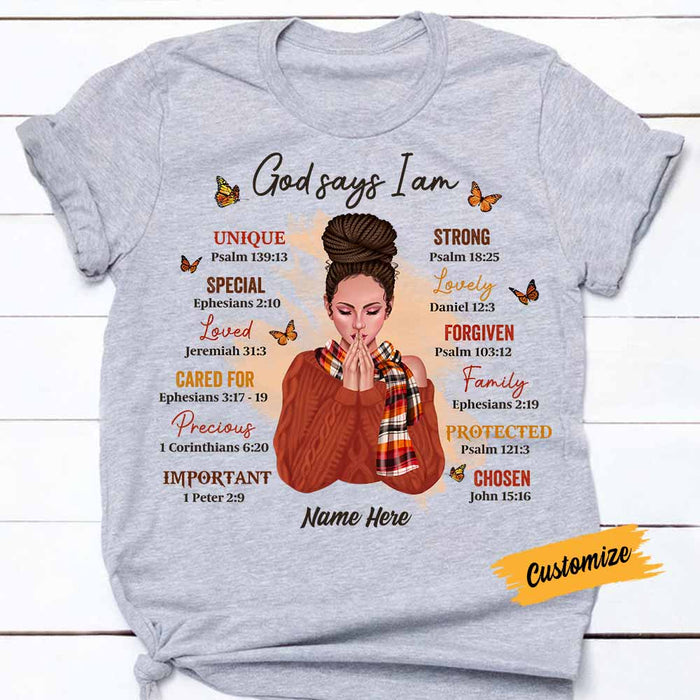 Personalized Fall God Says T Shirt SB242 30O58 1