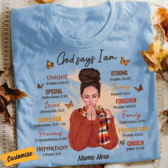Personalized Fall God Says T Shirt SB242 30O58 1