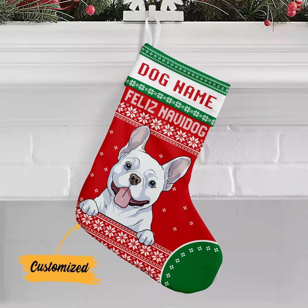 Personalized Dog Christmas Stocking OB163 30O57