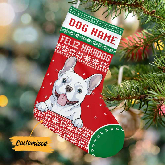 Personalized Dog Christmas Stocking OB163 30O57 1