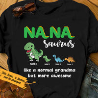 Personalized Mamasaurus Mom Nanasaurus Grandma T Shirt OB163 85O36 thumb 1