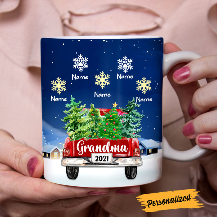 Personalized Grandma Red Truck Christmas Mug SB172 95O47 1