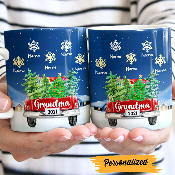Personalized Grandma Red Truck Christmas Mug SB172 95O47 1