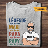Personalized Grandpa French Papy T Shirt OB162 81O57 thumb 1
