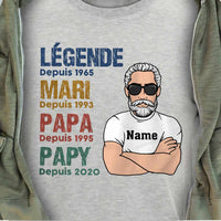 Personalized Grandpa French Papy T Shirt OB162 81O57 thumb 1