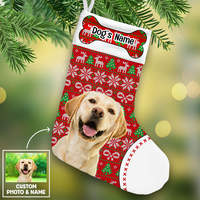 Personalized Dog Photo Christmas Stocking OB161 87O53 1