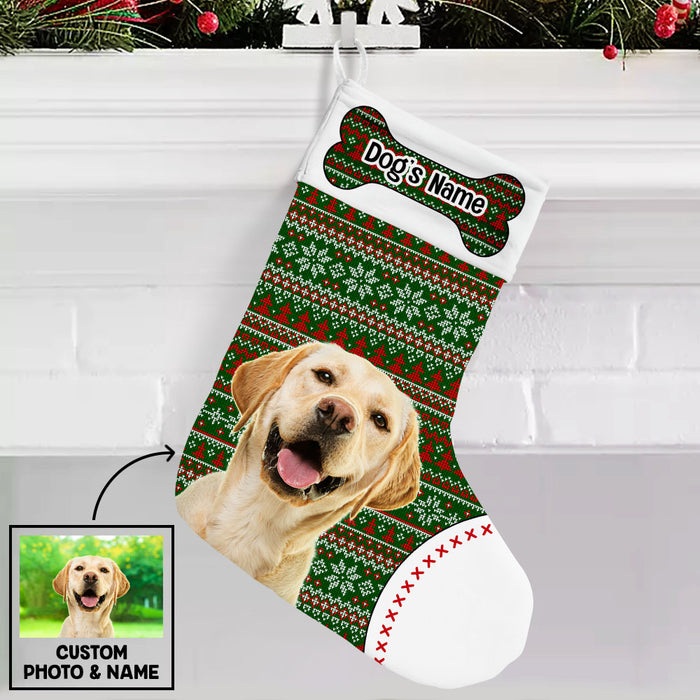 Personalized Dog Photo Christmas Stocking OB161 87O53 1