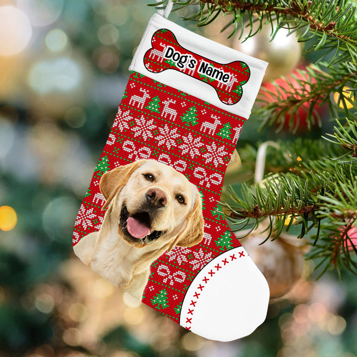 Personalized Dog Photo Christmas Stocking OB161 87O53 1
