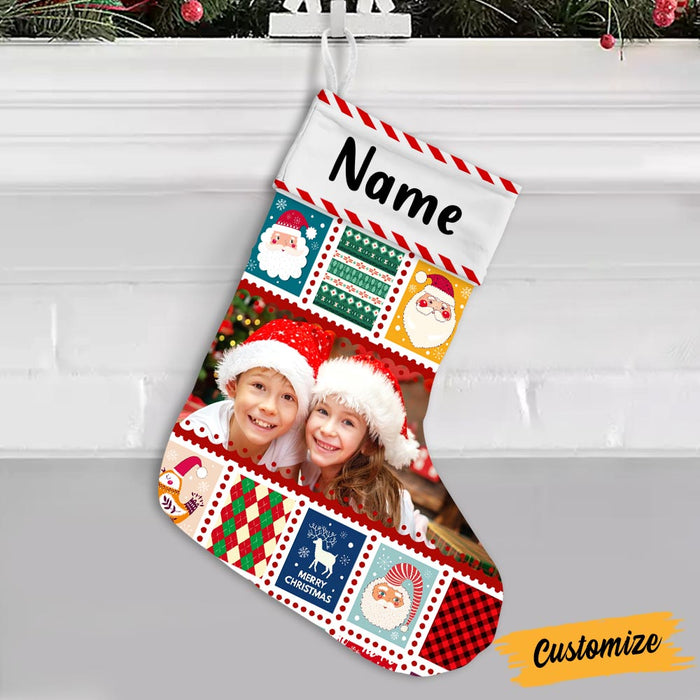 Personalized Kid Photo Christmas Stocking OB161 23O47 1
