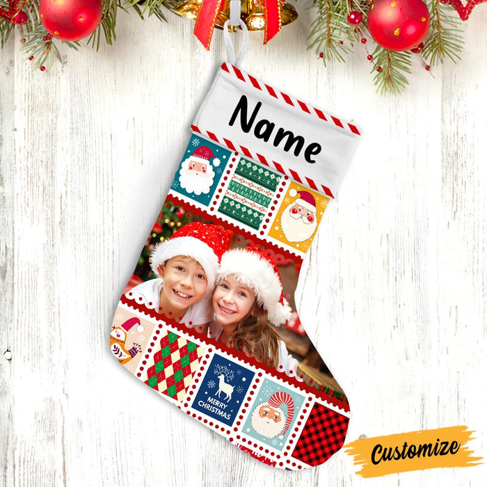 Personalized Kid Photo Christmas Stocking OB161 23O47 1