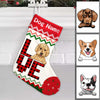 Personalized Love Dog Christmas Stocking OB181 30O58 thumb 1