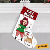 Personalized Cat Mom Christmas Stocking OB182 95O47 thumb 1