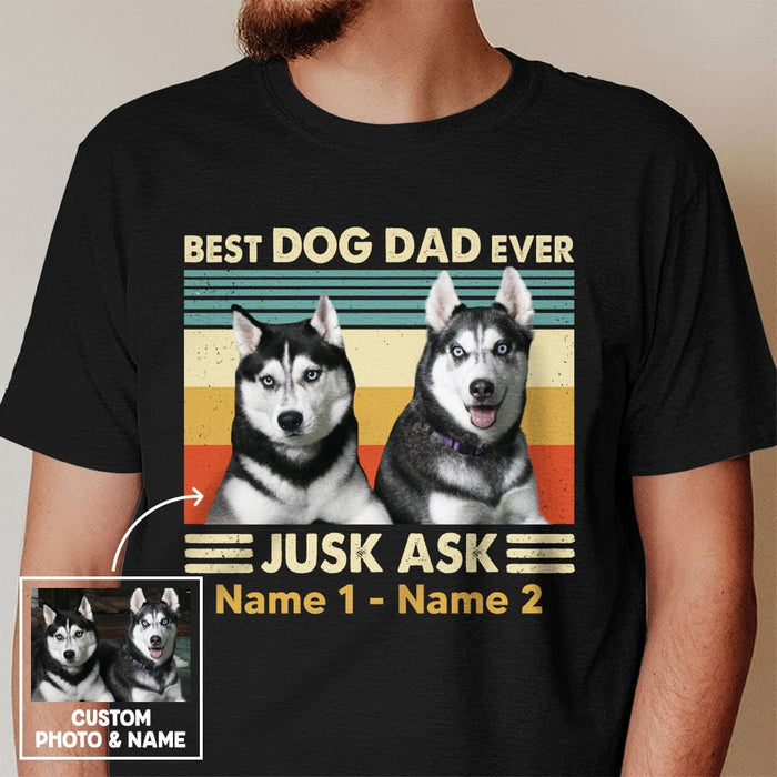 Personalized Dog Dad Grandpa Photo T Shirt OB181 87O53 1