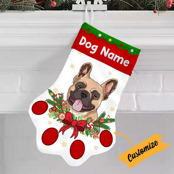 Personalized Christmas Dog Paw Stocking OB182 23O57 1
