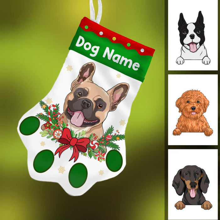 Personalized Christmas Dog Paw Stocking OB182 23O57 1