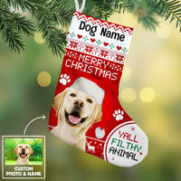 Personalized Dog Christmas Photo Stocking OB191 30O58 thumb 1